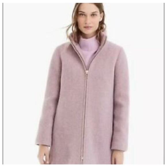 J.CREW LODGE COAT In Italian Stadium Cloth Wool Nello Gori Cotton Candy Lilac 0